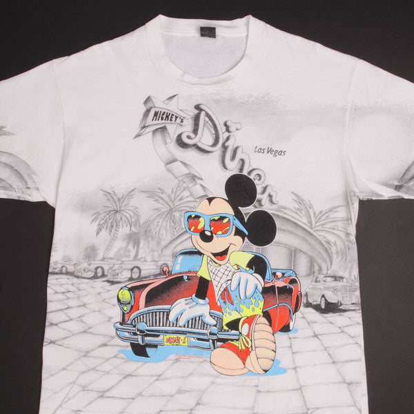 Rare VTG MICKEY & CO Mickey Mouse M Logo T Shirt 90s L.V.