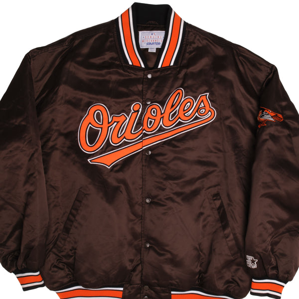 80's Baltimore Orioles Starter Satin MLB Bomber Jacket Size Large – Rare  VNTG