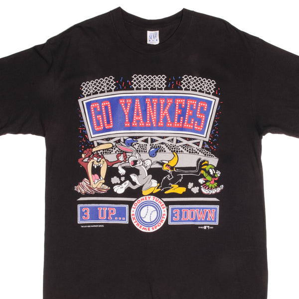 VINTAGE MLB NEW YORK YANKEES LOONEY TUNES TEE SHIRT 1993 SIZE XL