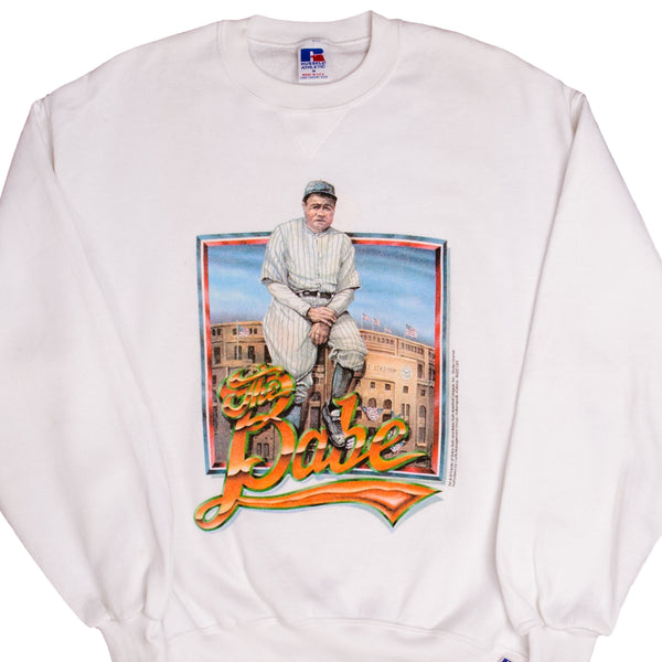 Vintage MLB Ruth Babe The Babe Sweatshirt 1980S Medium Made Usa