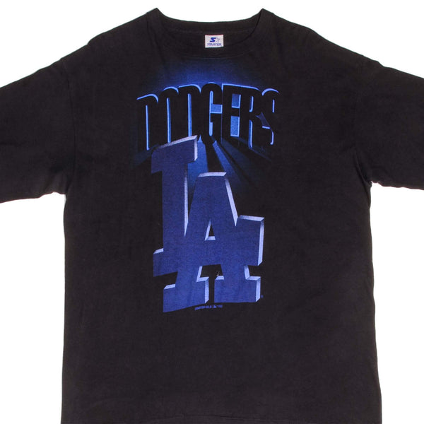 Vintage Mlb Los Angeles Dodgers Tee Shirt 1992 Size Large Made In USA With Single Stitch Sleeves 