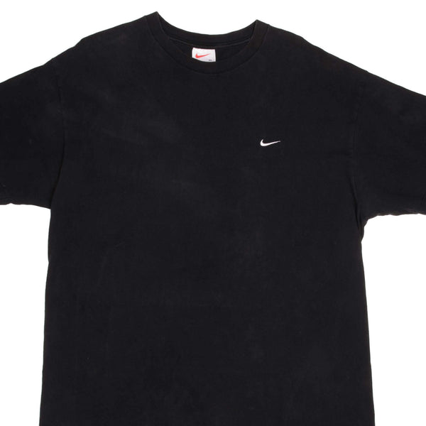 Vintage Nike Classic Swoosh Black Tee Shirt Size 1990s Size XL Made In USA