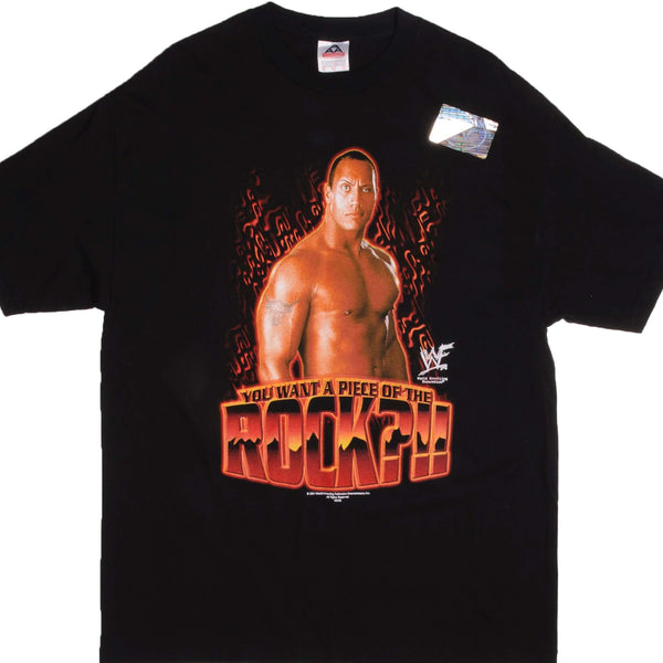 VINTAGE WWE WWF THE ROCK TEE SHIRT 2001 SIZE XL DEADSTOCK 