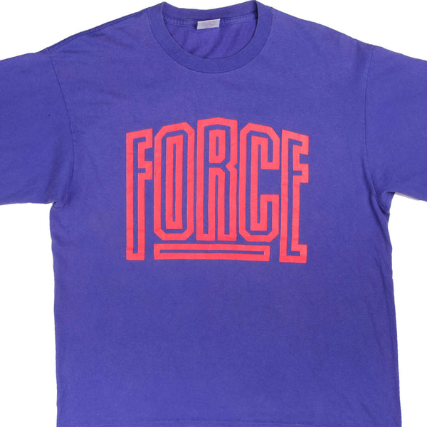 Vintage Purple Nike Force Tee Shirt 1987-1994 Size L With Single Stitch Sleeves. Made In USA