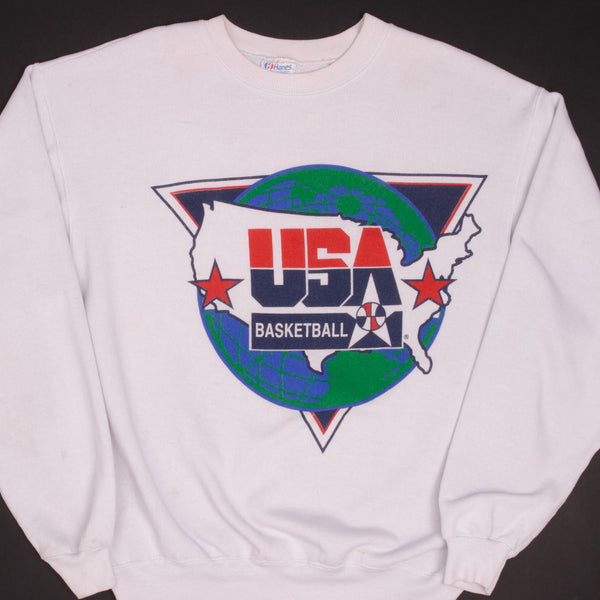 Vintage Team USA Basketball Hanes Sweatshirt Size XL Made In USA