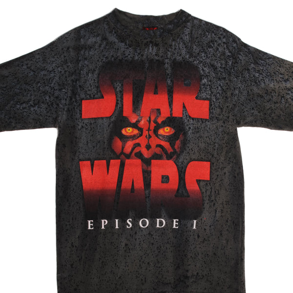 VINTAGE TIE DYE STAR WARS EPISODE 1 DARK MAUL TEE SHIRT 2000S