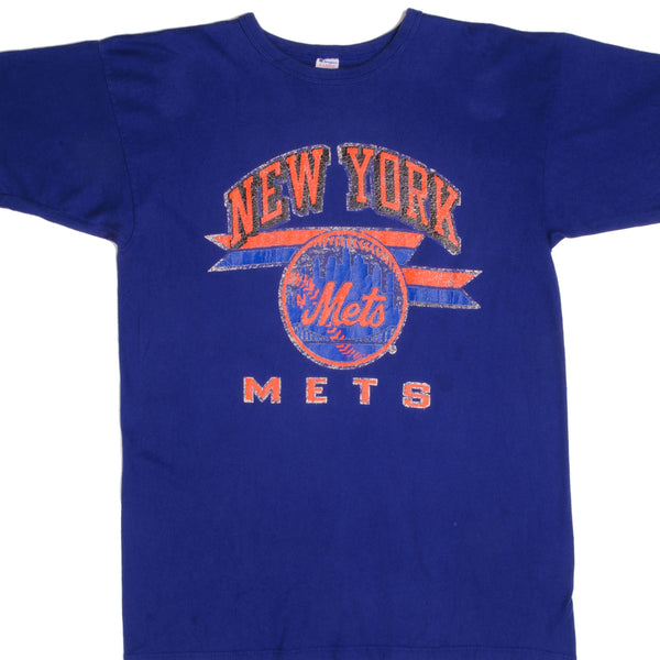 VINTAGE CHAMPION MLB NEW YORK METS TEE SHIRT EARLY 1980s SIZE