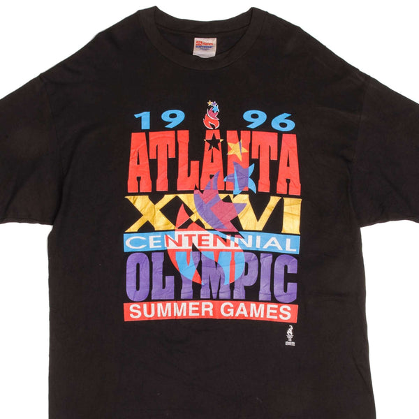 Vintage Atlanta Olympics Summer Games 1996 Tee Shirt Size XL With Single Stitch Sleeves Made In USA 