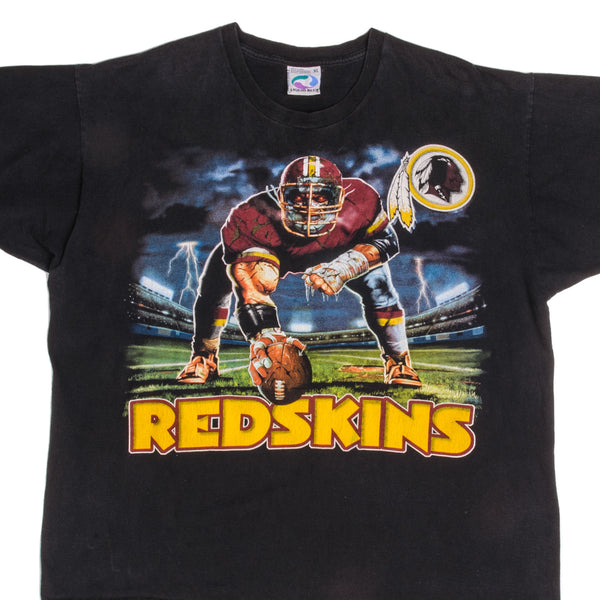 Vintage NFL Liquid Blue Washington Redskins Tee Shirt Size XL.