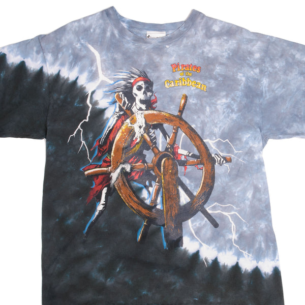 VINTAGE TIE DYE PIRATES OF THE CARIBBEAN TEE SHIRT 1990S LARGE MADE US –  Vintage rare usa
