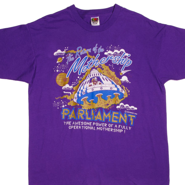 Vintage Original The Return Of The Mothership Parliament George Clinton P-Funk All Stars 1996 Tour Tee Shirt Size XL