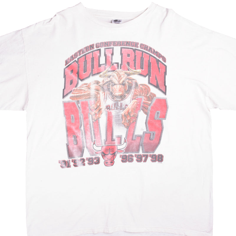 Chicago Bulls Adidas Mens Vintage Cursive Logo Red T Shirt