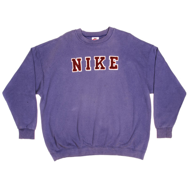 Vintage Nike Purple Sweatshirt Late 1990s Size XXL Made In USA.