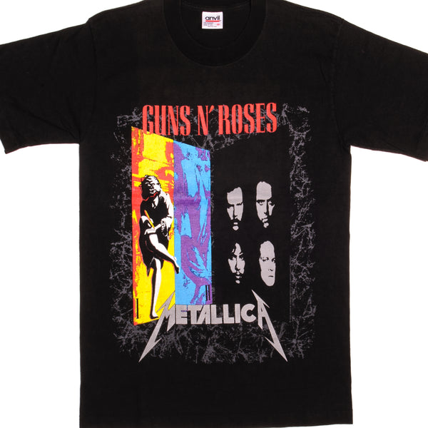 VINTAGE GUNS N' ROSES METALLICA TOUR TEE SHIRT 1992 SIZE SMALL