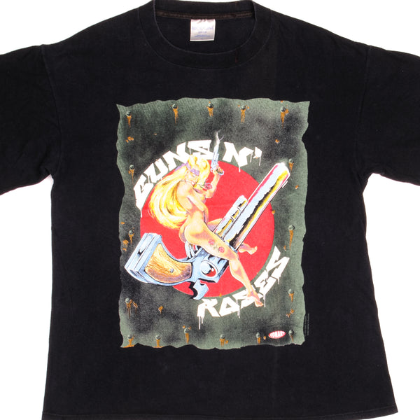 CAMISETA VINTAGE CONCIERTO DE GUNS N' ROSES BROCKUM 1992 TALLA GRANDE FABRICADA EN EE. UU.