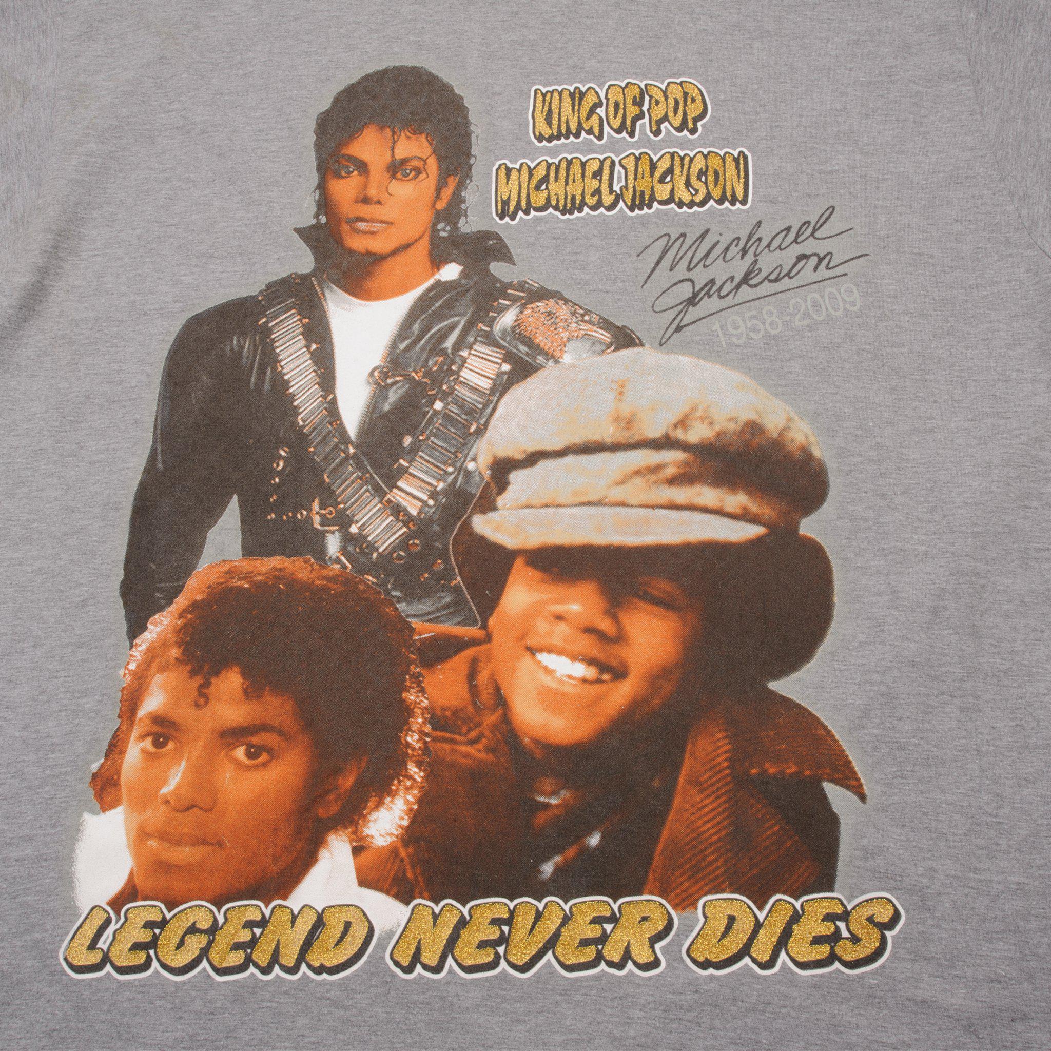 Michael Jackson Mens T-Shirt - Bad Photo Image King of Pop Over Map Back  (Small)