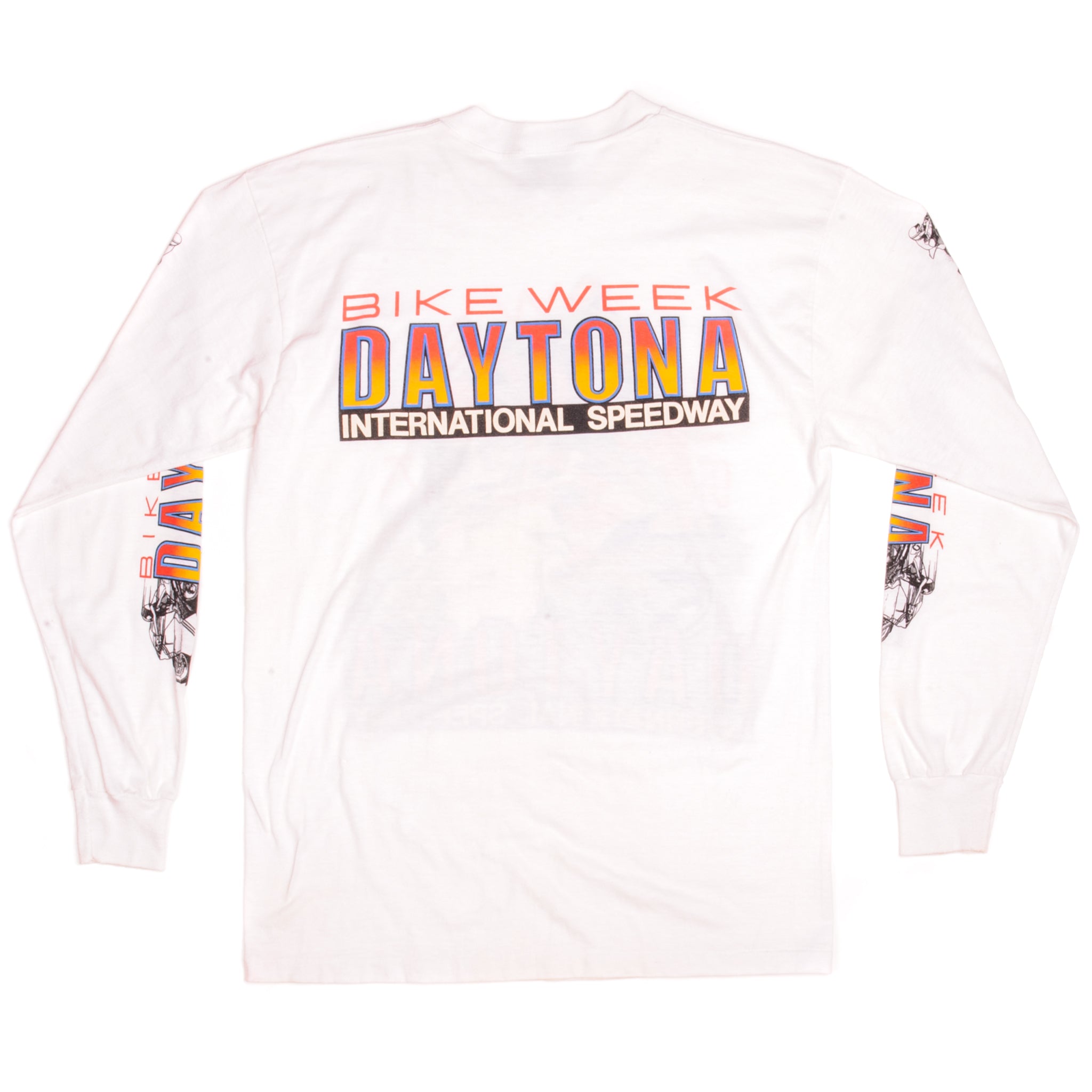 VINTAGE DAYTONA BIKE WEEK LONG SLEEVES TEE SHIRT 1990s SIZE MEDIUM