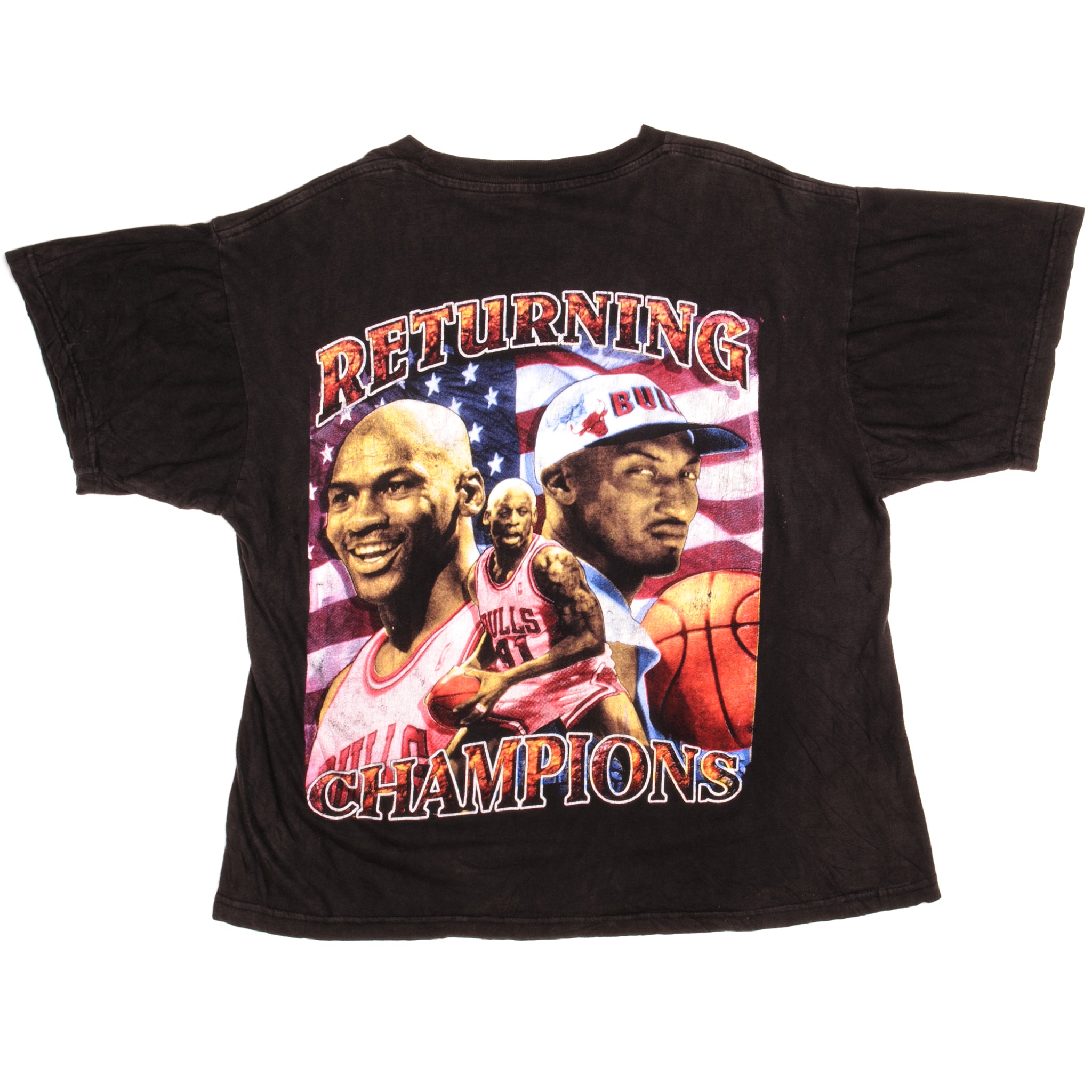Vintage Chicago Bulls Bootleg Champions Tee Shirt Size Large 1990s