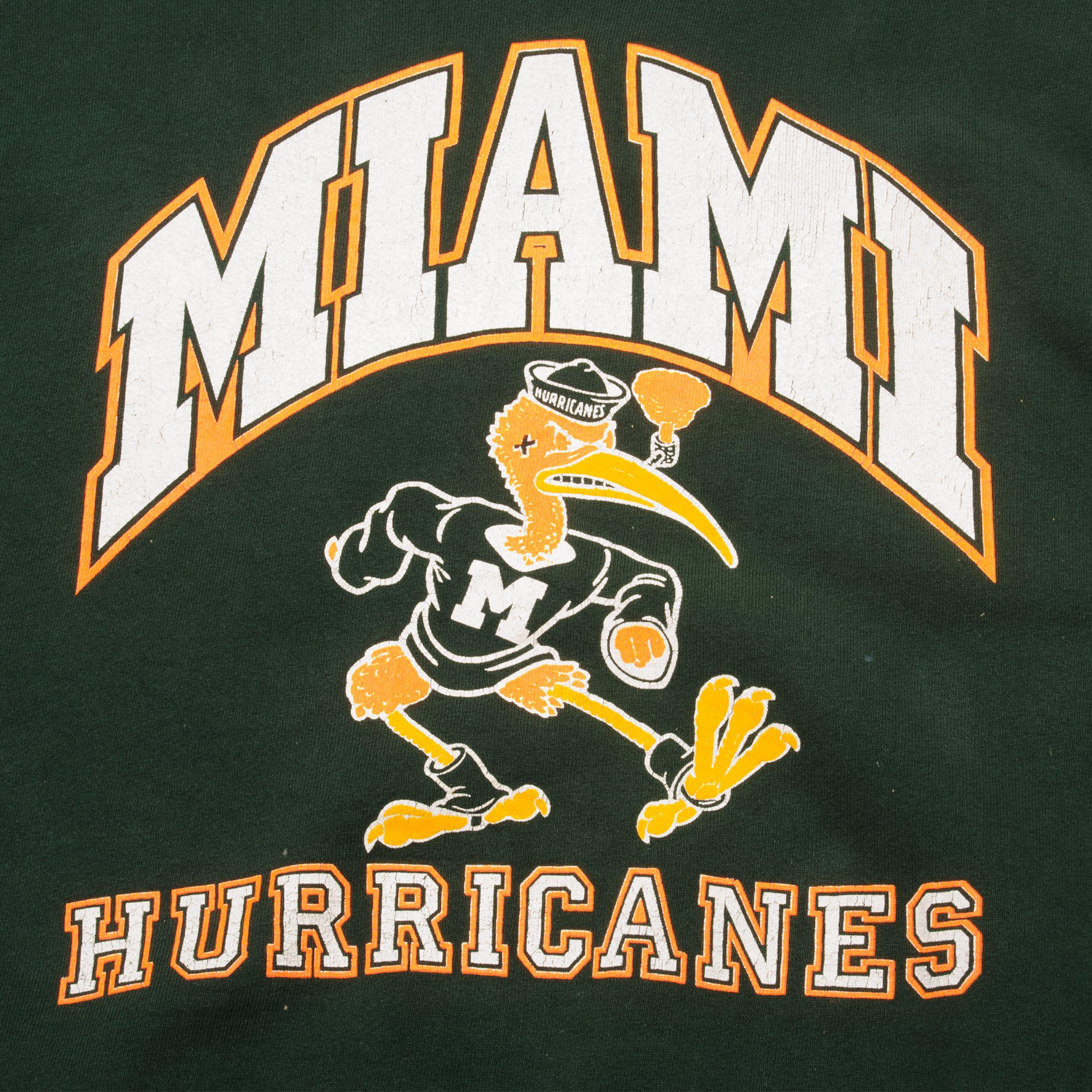 Rivalry Week Vintage Miami Hurricanes Hoodie - 1926 Smoking Sailor Ibis Mascot Art 2XL / Athletic Grey