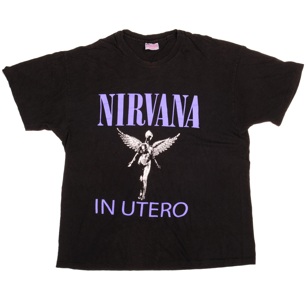 VINTAGE NIRVANA IN UTERO TEE SHIRT 90s SIZE LARGE MADE IN USA