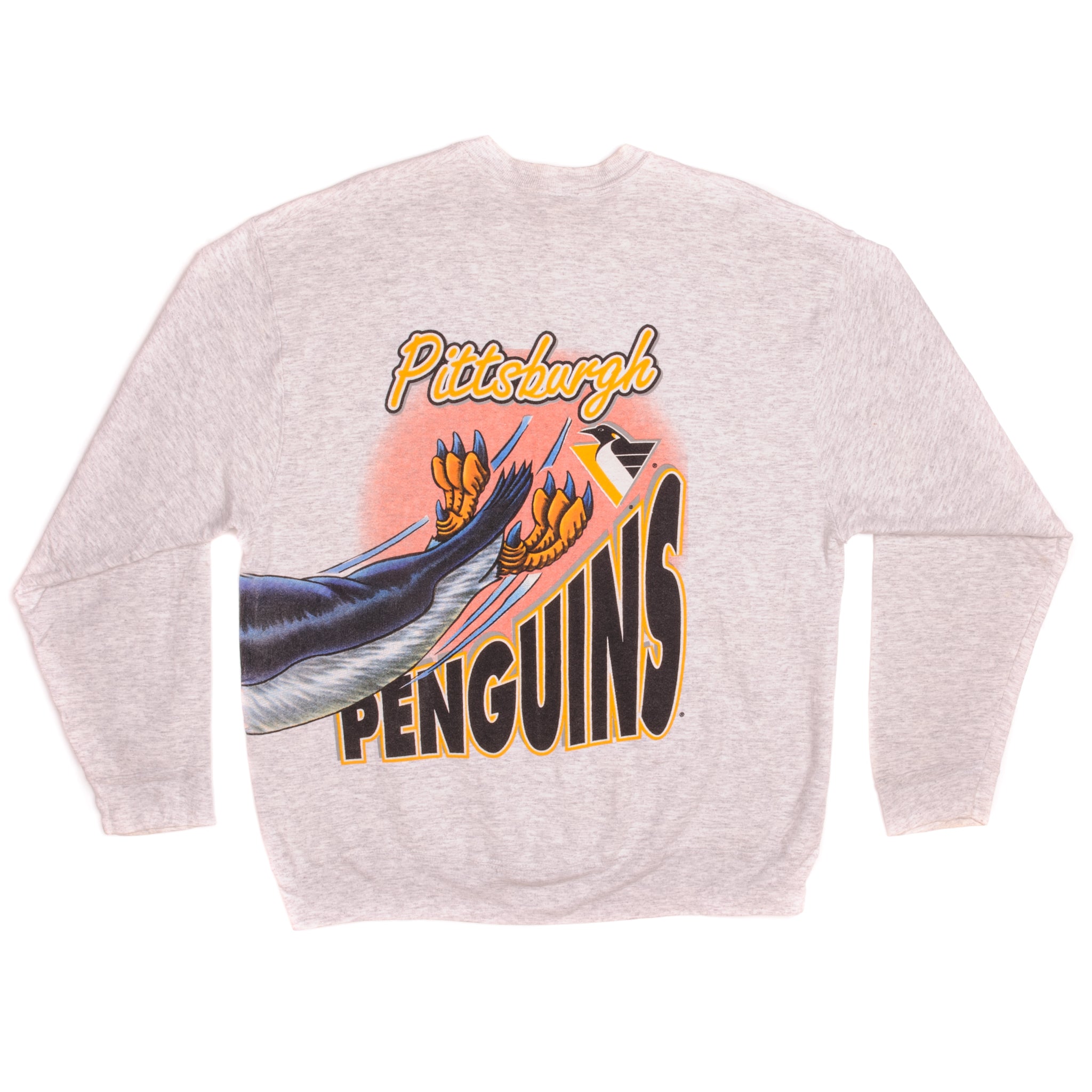 Vintage Retro Logo 90s Pittsburgh Penguins Sweatshirt Logo 7 Size XL NOS