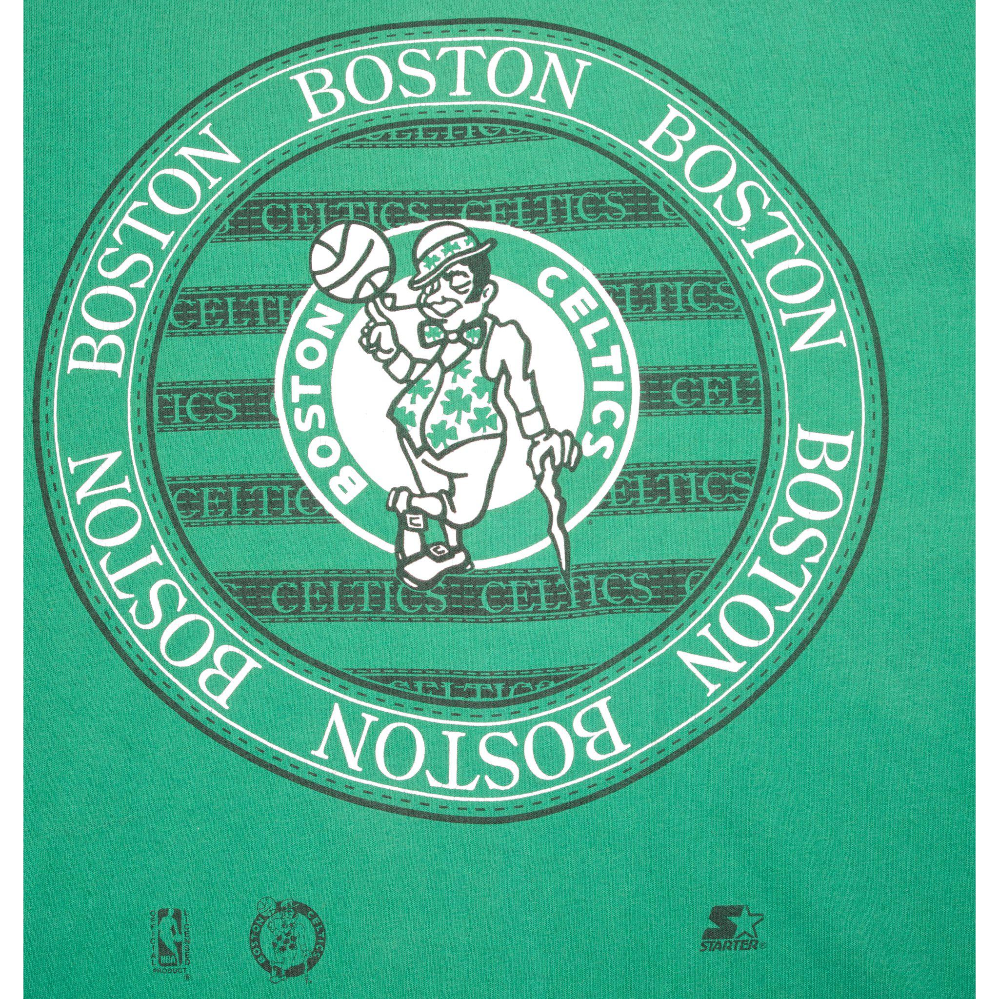 CustomCat Boston Celtics Retro NBA T-Shirt Electric Green / XL