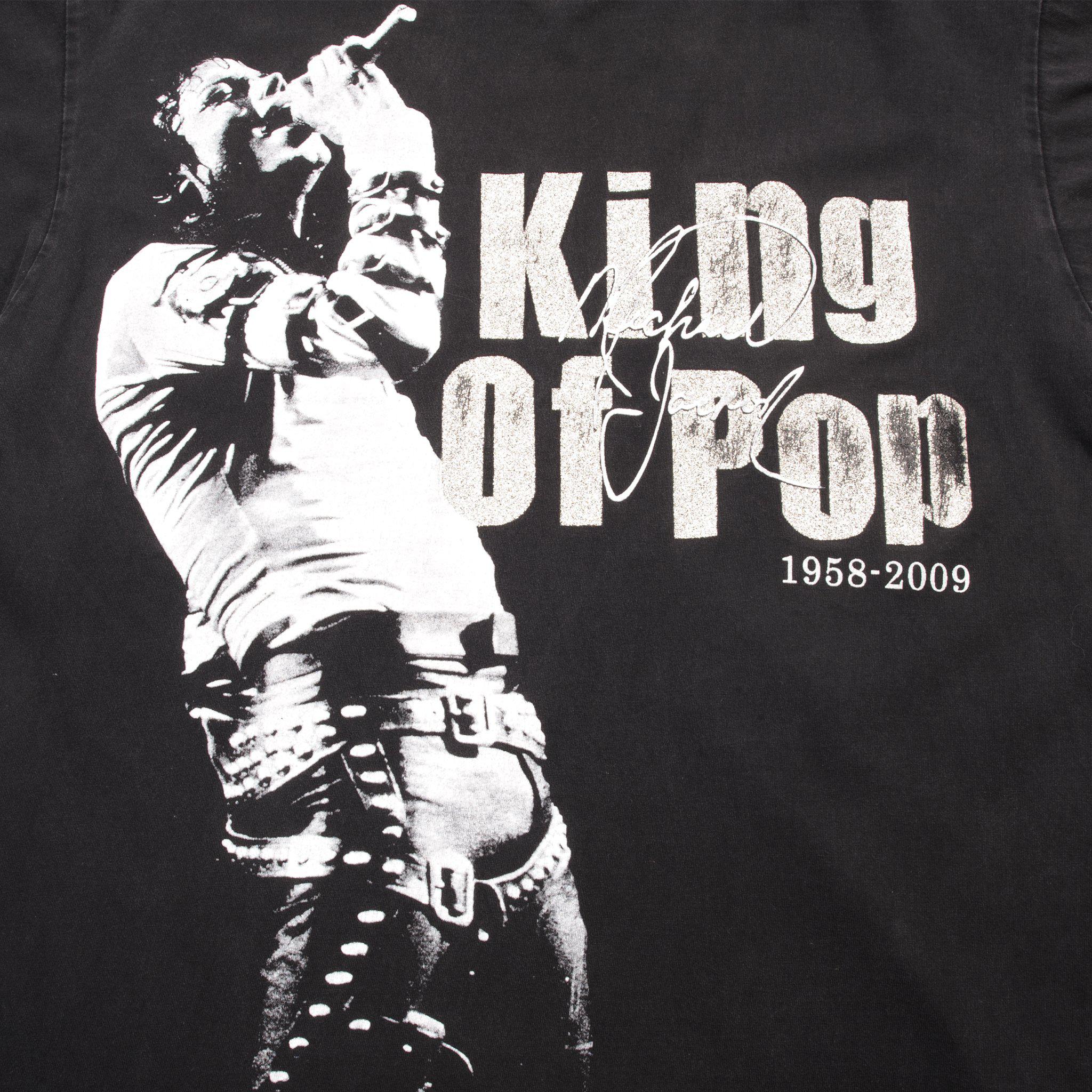 Shirts, Vintage Michael Jackson King Of Pop T Shirt Blacknwith Glitter