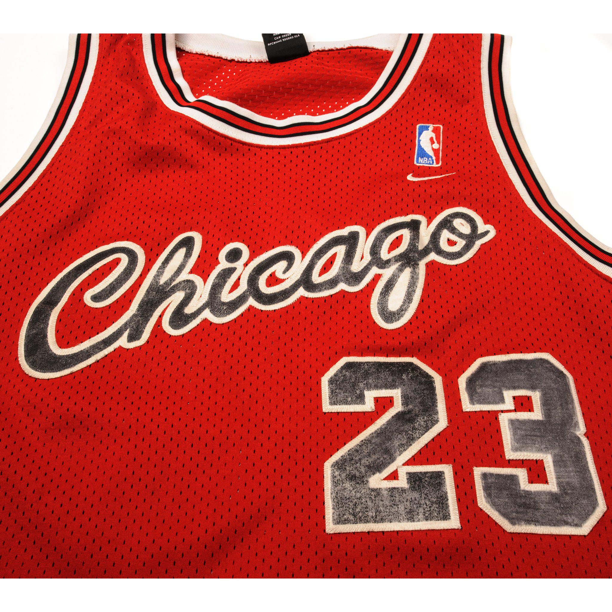 Chicago Bulls Michael Jordan #23 NBA 1984 Nike Flight 8403 Black Red Jersey  54