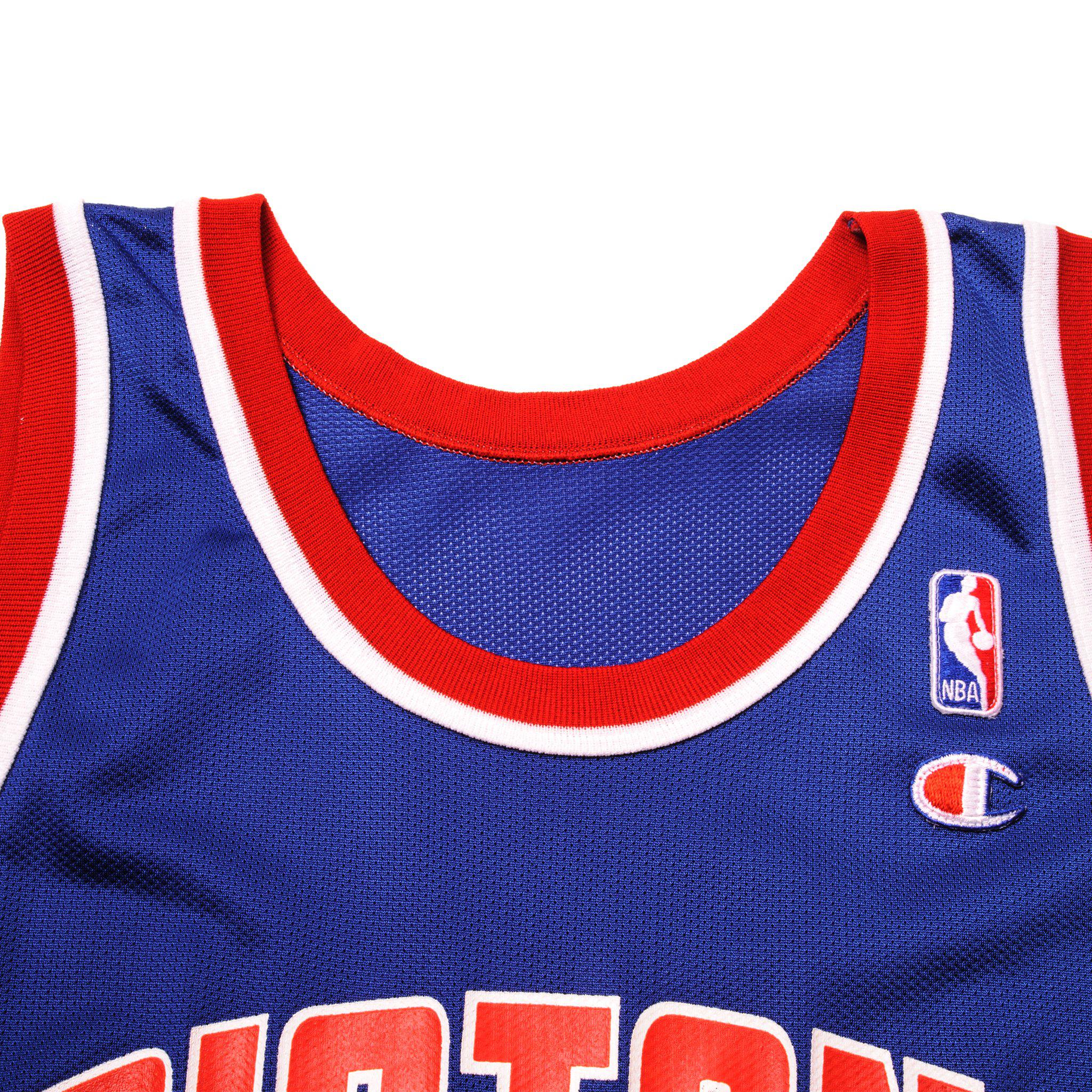 Vintage Champion Brand Detroit Pistons Grant Hill Jersey Size Medium –  Yesterday's Attic