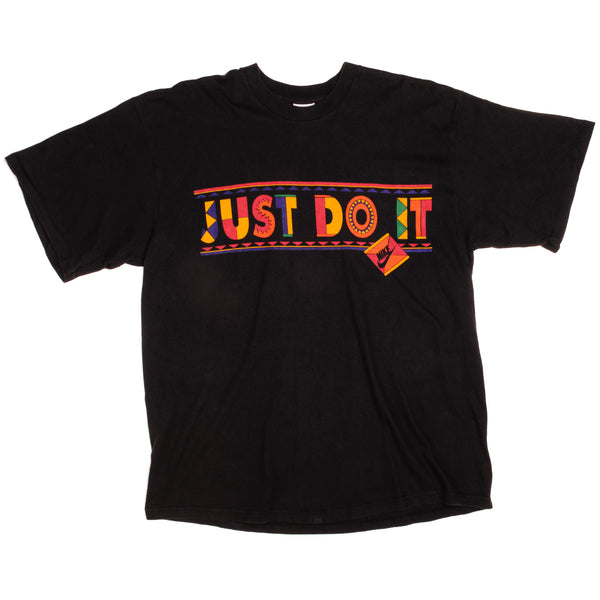 Vintage Nike Just Do It Tee Shirt 1990's Size Large Made In USA With Single Stitch Sleeves.