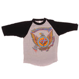 Vintage Molly Hatchet No Guts...No Glory Raglan Tee Shirt 1984 Size Medium Made In USA with single stitch sleeves.