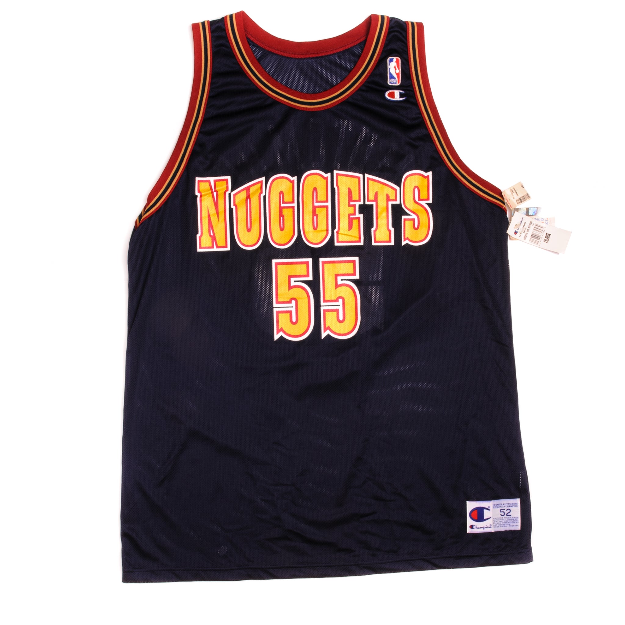 Nike Deadstock Vintage Champion NBA Nuggets 55 Mutombo 90s Size XX-Large Made in USA