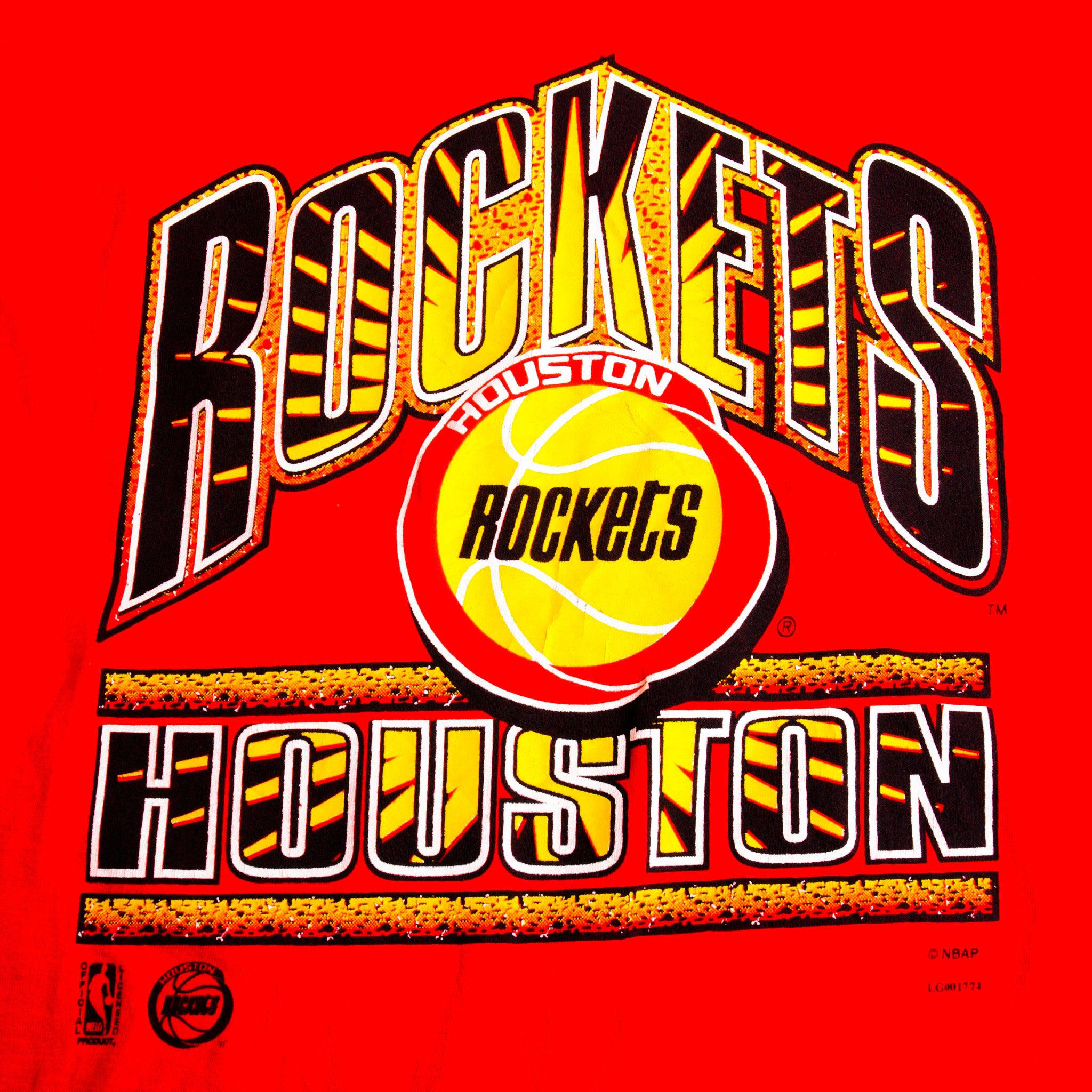 Vintage NBA Houston Rockets Tee Shirt Late 80s Early 90s Size XL