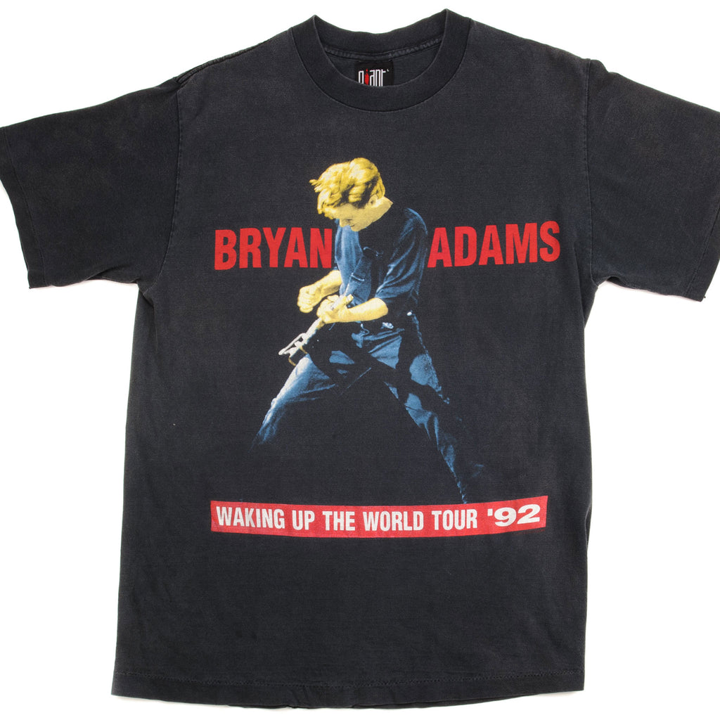 VINTAGE BRYAN ADAMS TEE SHIRT WAKING UP THE WORLD TOUR 1992 SIZE MEDIUM  MADE IN USA