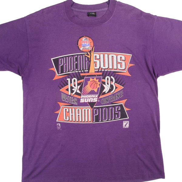 Vintage 1993 NBA Phoenix Suns Champions Tee Shirt Size XL With Single Stitch Sleeves. Made In USA