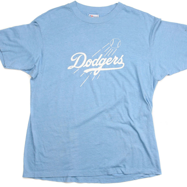 CAMISETA VINTAGE DEL EQUIPO DE FOTOGRAFÍA DE LOS DODGERS DE LA MLB, TALLA MEDIANA, FABRICADA EN EE. UU.