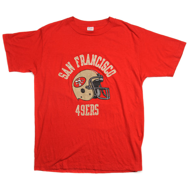 CAMISETA VINTAGE DE LA NFL DE LOS SAN FRANCISCO 49ERS, PRINCIPIOS DE LA DÉCADA DE 1980, MEDIANA, FABRICADA EN EE. UU.