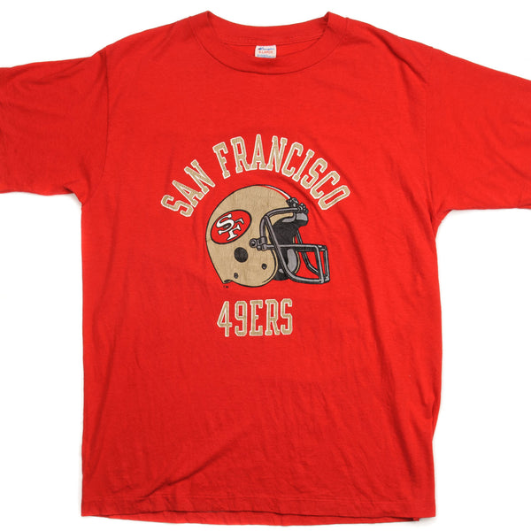 CAMISETA VINTAGE DE LA NFL DE LOS SAN FRANCISCO 49ERS, PRINCIPIOS DE LA DÉCADA DE 1980, MEDIANA, FABRICADA EN EE. UU.