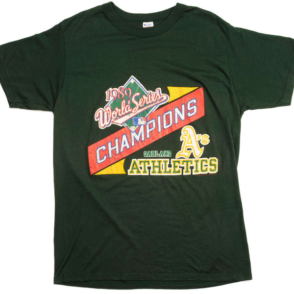 CAMISETA VINTAGE DEL CAMPEÓN DE LA MLB OAKLAND ATHLETICS 1989 TALLA MEDIANA FABRICADA EN EE. UU.