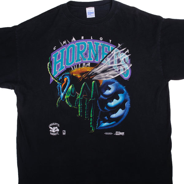 Salem Sportswear Vintage 90s Charlotte Hornets All Over Print T-Shirt