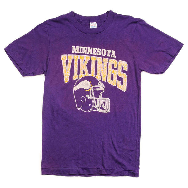 VINTAGE CHAMPION MINNESOTA VIKINGS TEE SHIRT EARLY 1980S XS MADE IN USA