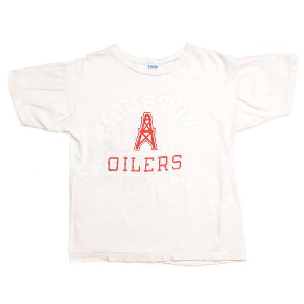 CAMISETA VINTAGE DE LA NFL CHAMPION DE LOS HOUSTON OILERS, 1969-PRINCIPIOS DE LA DÉCADA DE 1980, TALLA PEQUEÑA, FABRICADA EN EE. UU.