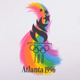 Vintage Atlanta Olympics 1996 Tee Shirt Size L With Single Stitch Sleeves. Made In USA