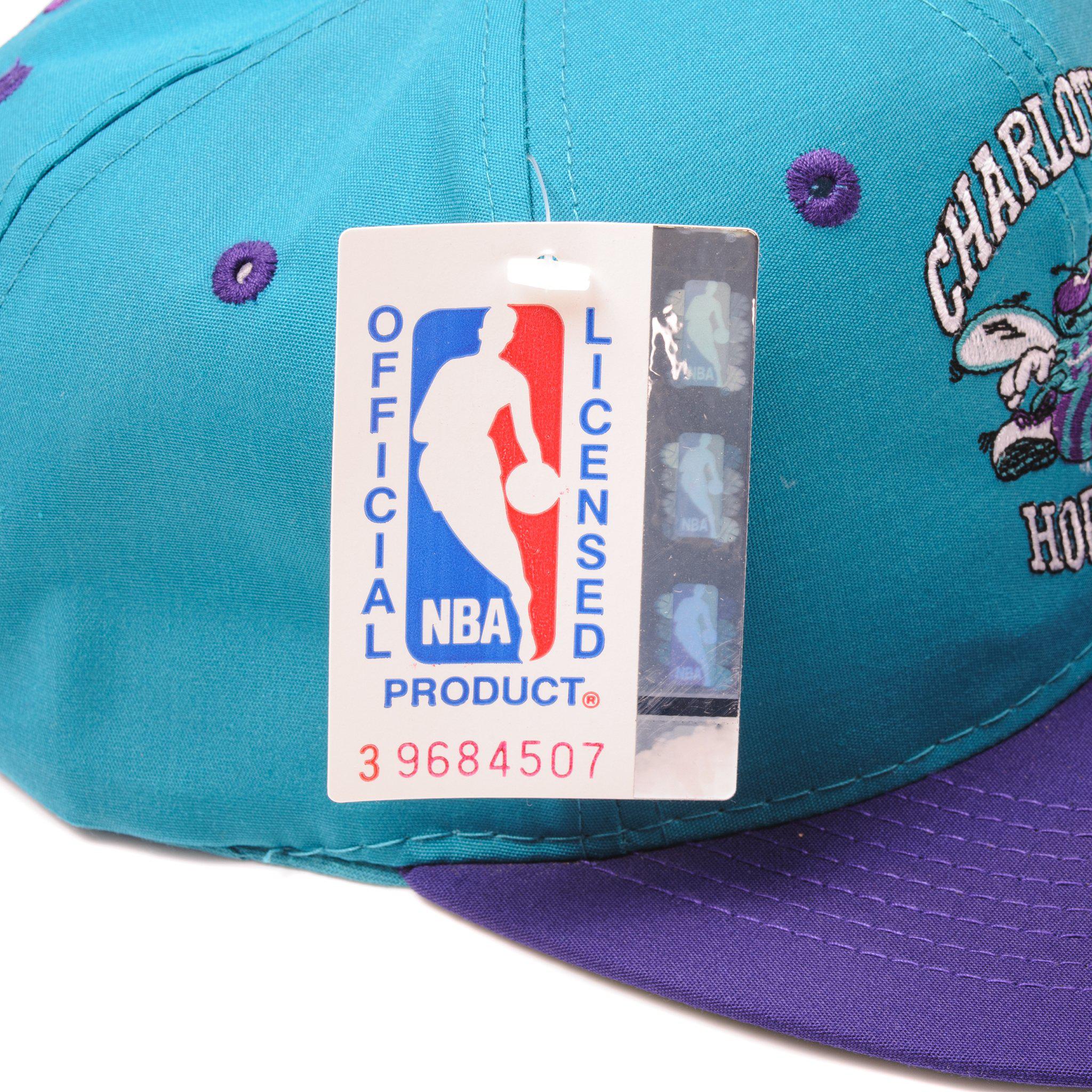 Vintage Charlotte Hornets Snapback Hat 90s Basketball NBA