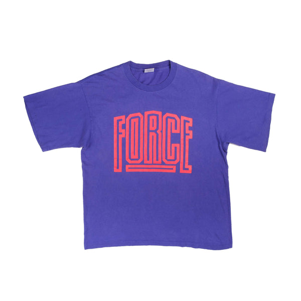 Vintage Purple Nike Force Tee Shirt 1987-1994 Size L With Single Stitch Sleeves. Made In USA