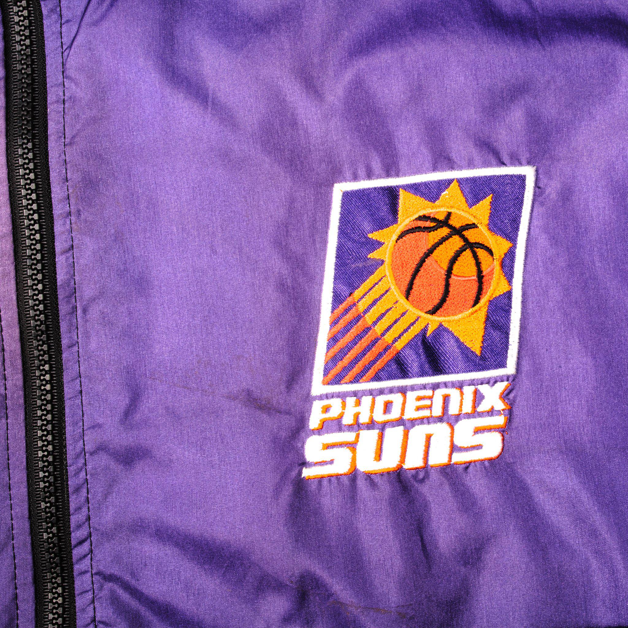 VTG 90s NBA Phoenix Suns Pro Player Jacket Coat Mens Size Large *See  Description
