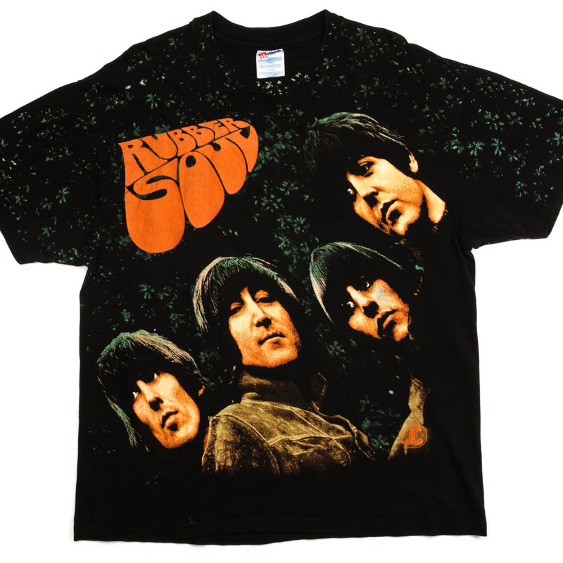 VINTAGE THE BEATLES RUBBER SOUL ALBUM TEE SHIRT SIZE LARGE Black