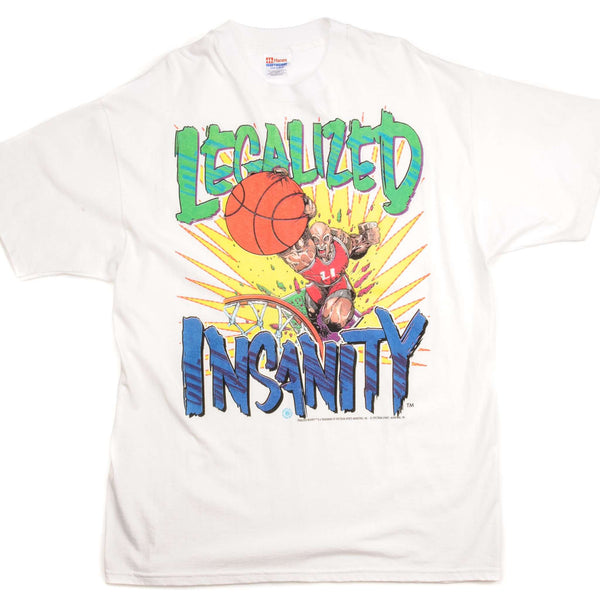 Vintage Legalized Insanity Tee Shirt Size Large WHITE