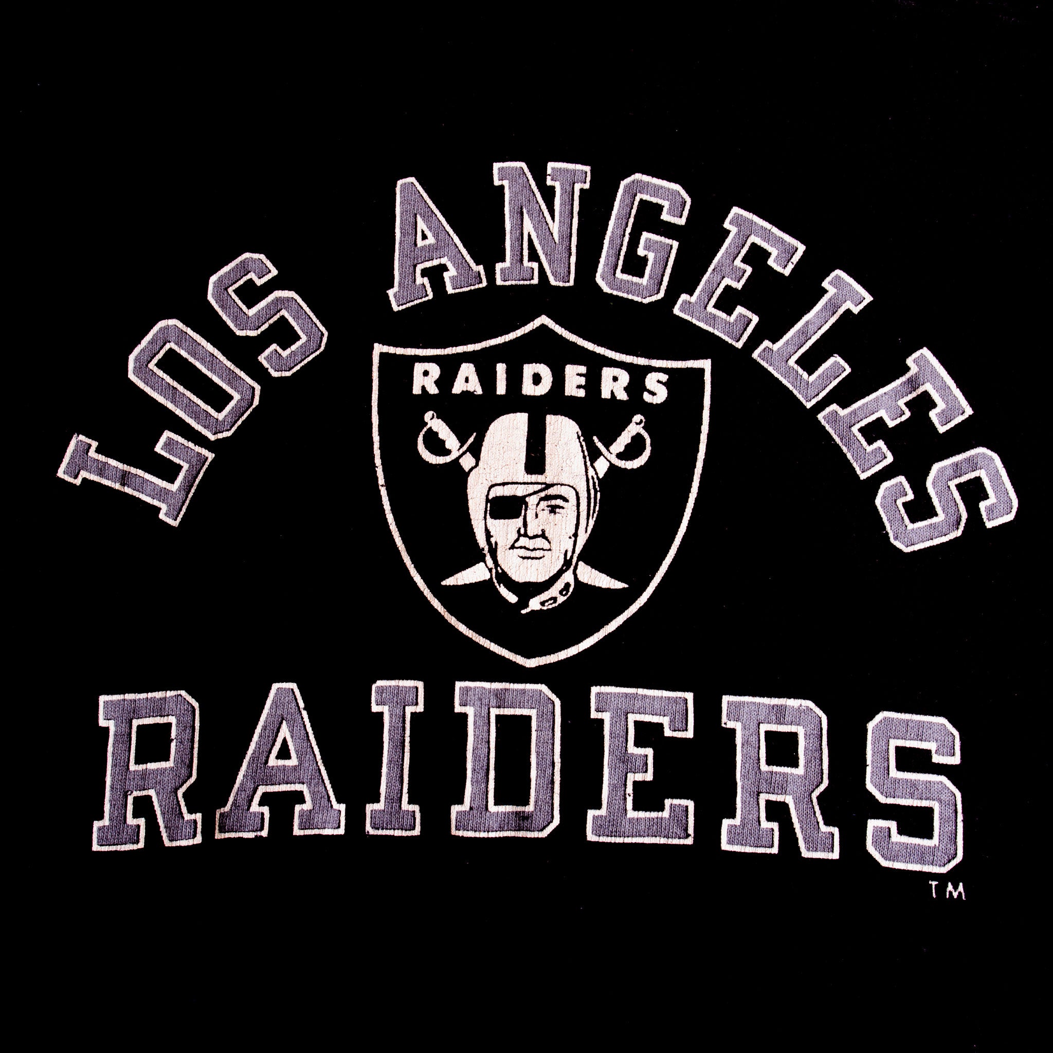 Vintage 80s Champion Los Angeles Raiders T-shirt Mens M Thin Black 50/50  NFL