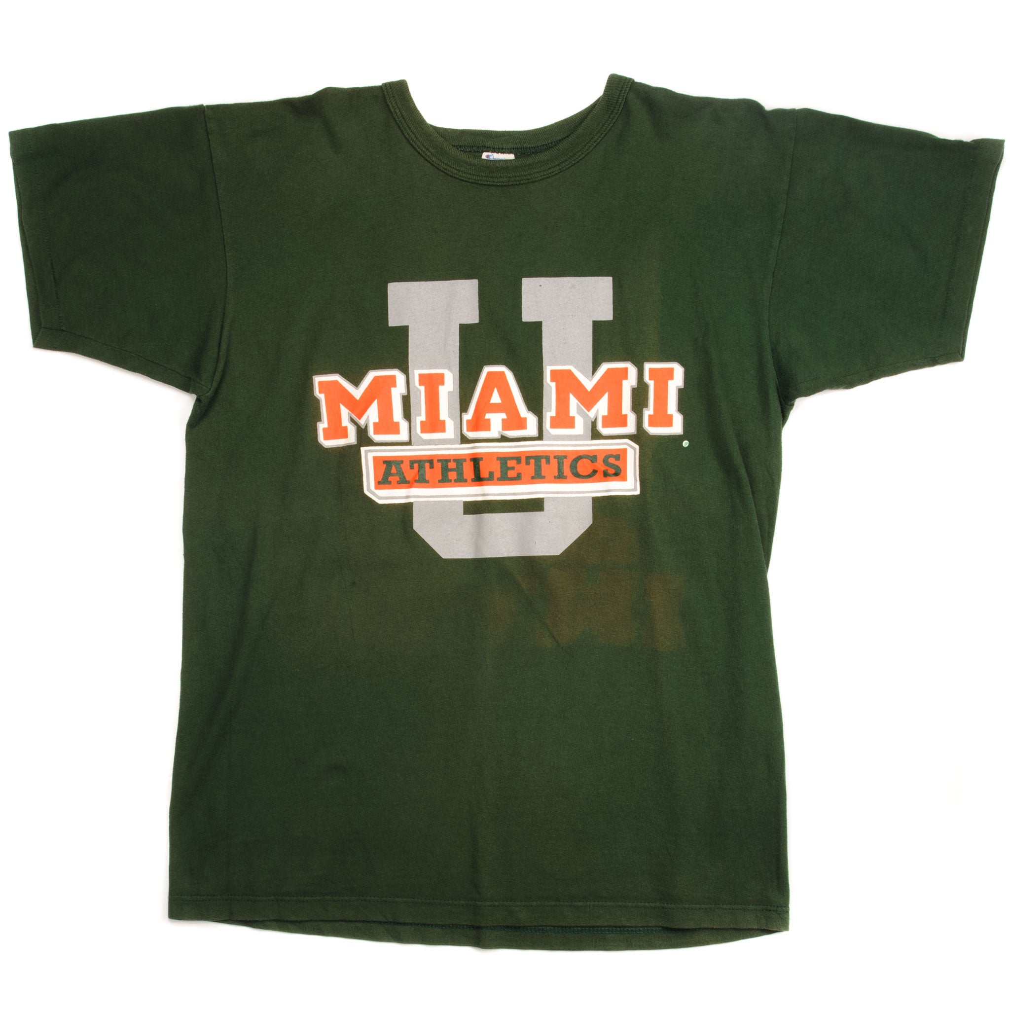 VINTAGE CHAMPION MIAMI ATHLETICS TEE SHIRT EARLY 1980S SIZE LARGE